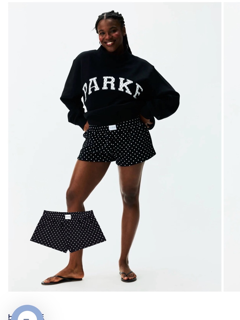 Parke Women's Black Polka Dot Lounge boxer Shorts- sold out online!